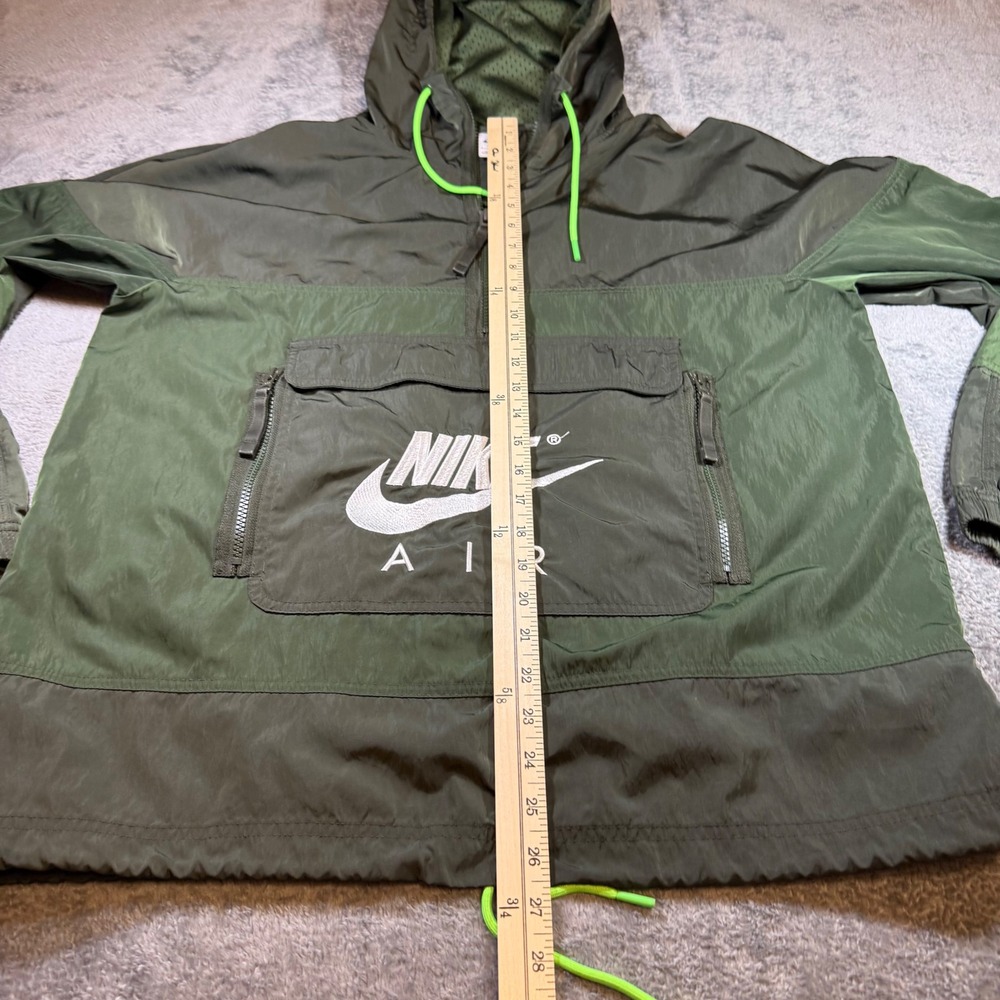 Nike Air Mens Tracksuit Set Green Half Zip Anorak Hooded Jacket & Pants XL - Picture 2 of 11